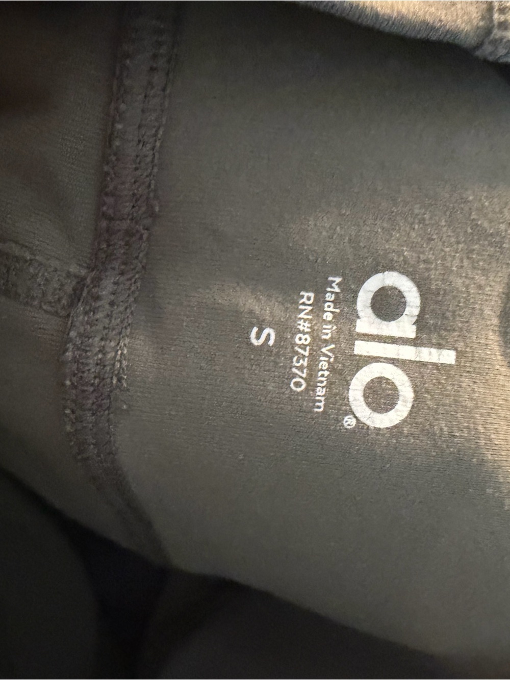ALO Yoga Olive Moto Ribbed High-Rise Leggings - Picture 3 of 3